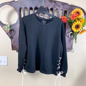 W5 Anthropologie Sz Lg Black Sweater